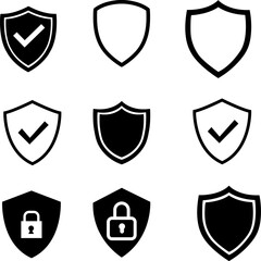  Shield vector icon icon set vector trendy style illustration on white background..eps