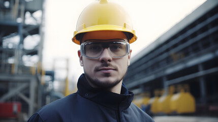 Empowered worker in industry with vision of the future