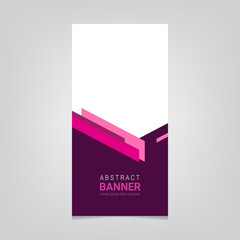 Abstract banner web and social media design template. Vertical or story social media template. Social media feed