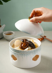 Buddha Jumping Over the Wall,Fotiaoqiang,Steamed Assorted Meats in Chinese Casserole,Fujian Famous Dishes,Chinese Food