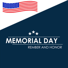Memory day of flag USA background.For banner design,etc.
