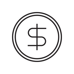 Profit Business and office icon with black outline style. money, growth, increase, investment, chart, stock, progress. Vector illustration