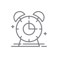 Time Business and office icon with black outline style. clock, hour, timer, watch, minute, deadline, alarm. Vector illustration