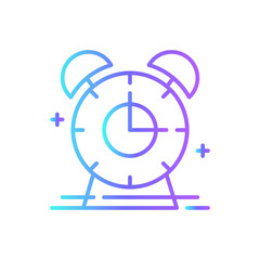 Time Business and office icon with blue duotone style. clock, hour, timer, watch, minute, deadline, alarm. Vector illustration