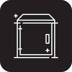 Safe Business and office icon with black filled line style. protection, protect, security, safety, secure, privacy, defense. Vector illustration