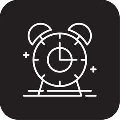 Time Business and office icon with black filled line style. clock, hour, timer, watch, minute, deadline, alarm. Vector illustration