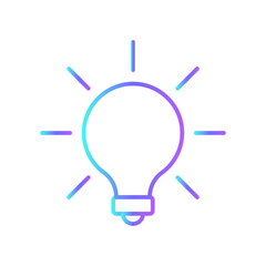 Idea Business and office icon with blue duotone style. creative, innovation, bulb, light, solution, invention, creativity. Vector illustration