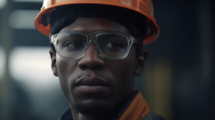 Empowered worker in industry with vision of the future