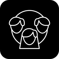 People Business and office icon with black filled line style. team, teamwork, group, partnership, communication, organization, member. Vector illustration
