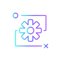 Process Business and office icon with blue duotone style. management, technology, development, concept, project, strategy, innovation. Vector illustration