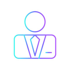 Businessman Business and office icon with blue duotone style. people, manager, human, person, meeting, job, leader. Vector illustration