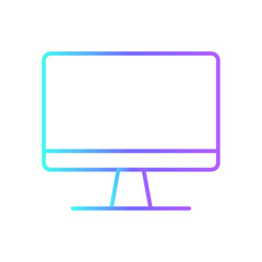 Monitor Business and office icon with blue duotone style. screen, computer, display, pc, digital, device, lcd. Vector illustration