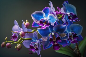 Fototapeta na wymiar Close-up View of Beautiful Purple Flowers. Generative AI