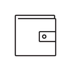 Wallet Finance icon with black outline style. payment, cash, dollar, card, credit, pay, safe. Vector illustration