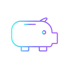 Piggy Bank Business and Office icon with blue duotone style. coin, investment, economy, dollar, save, account, deposit. Vector illustration