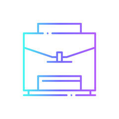 Briefcase Finance icon with blue duotone style. office, bag, portfolio, baggage, suitcase, document, brief. Vector illustration
