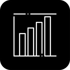 Growth Growth Finance icon with black filled line style. success, graph, progress, increase, profit, chart, up. Vector illustration