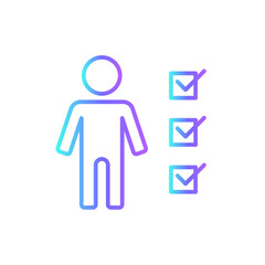Candidate Business people icon with blue duotone style. human, people, job, career, leadership, employee, person. Vector illustration