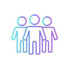 Team Business people icon with blue duotone style. teamwork, people, partnership, group, meeting, company, organization. Vector illustration