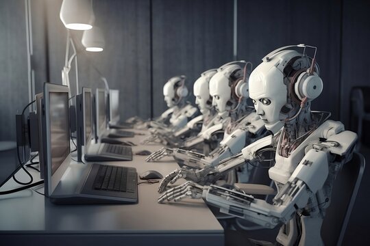Humanoide robots working as technical support