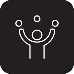 Abilities Business people icon with black filled line style. skill, resource, motivation, improvement, professional, capability, experience. Vector illustration