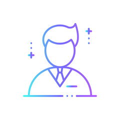 Manager Business people icon with blue duotone style. people, strategy, leader, human, person, work, job. Vector illustration