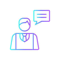 Marketing Business people icon with blue duotone style. seo, social, media, strategy, network, digital, target. Vector illustration