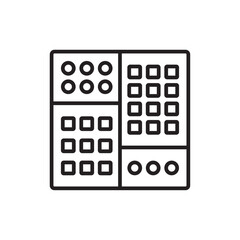 Cluster Data management iconwith black outline style. network, concept, server, database, global, connection, analysis. Vector illustration