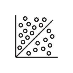 Regression Data management iconwith black outline style. data, analysis, analytics, science, diagram, planning, strategy. Vector illustration
