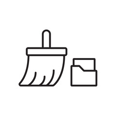 Cleaning Data Data management iconwith black outline style. computer, internet, clean, service, information, user, software. Vector illustration