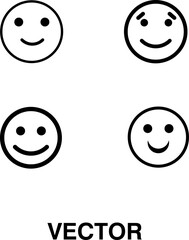 smile icon set vector illustration on white background..eps