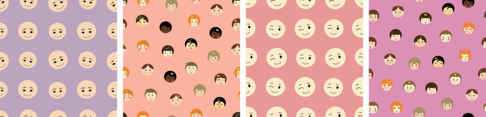 Feminine look, abstract personage, mascot design, funny face, cute icon