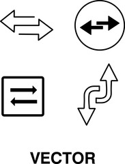 Transfer Icon set vector illustration on white background 