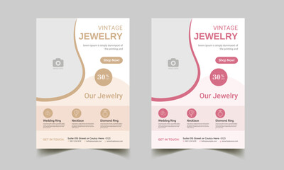 jewelry promotion flyer & poster template design 
