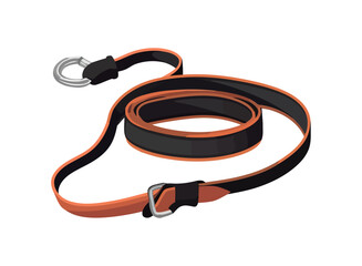 Leather strap with metal buckle for strength