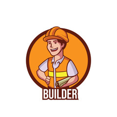 construction building worker mascot