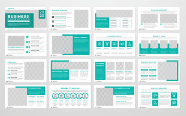 Fototapeta na wymiar minimalist presentation template with simple and clean layout use for business profile and annual report