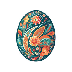 easter egg floral pattern multicolored flowers