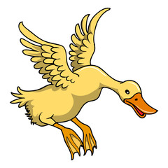 yellow duck vector illustration