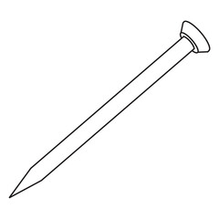 nail outline vector illustration