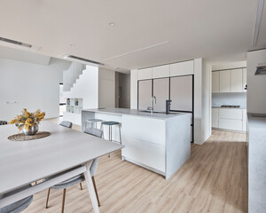 modern kitchen interior with kitchen