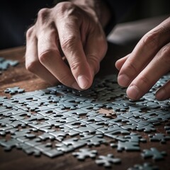 Creative Problem-Solving: The Businessman's Hand on the Puzzle, Generative AI