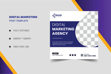 Digital marketing agency social media post template
