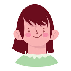 Cute vector children smiling