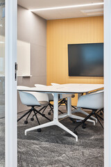 modern office with table