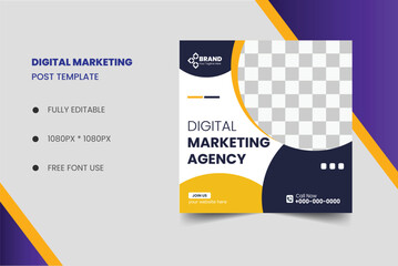 Digital marketing agency social media post template 