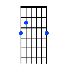 Basic guitar chords chart illustration 