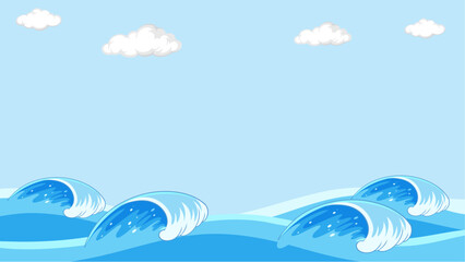 Ocean Wave Background Template