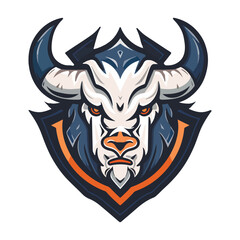 Bull mascot logo design vector with modern illustration concept style for badge, emblem and t-shirt printing. Angry bull illustration for sport team