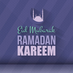 Eid Mubarak and Ramadan Kareem card design islamic background